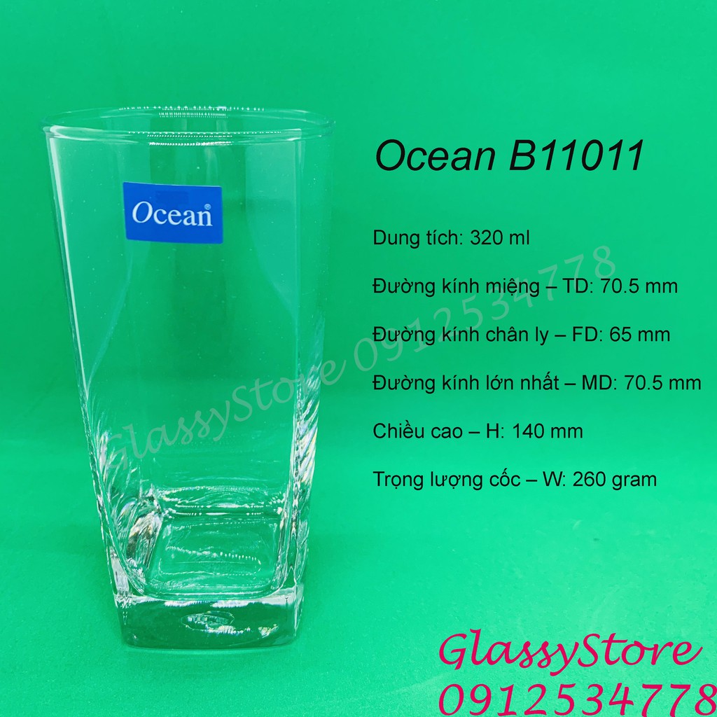 Ly (cốc) thủy tinh Ocean Plaza – B11011 – 320ml (Hàng nhập khẩu Thái Lan chính hãng)
