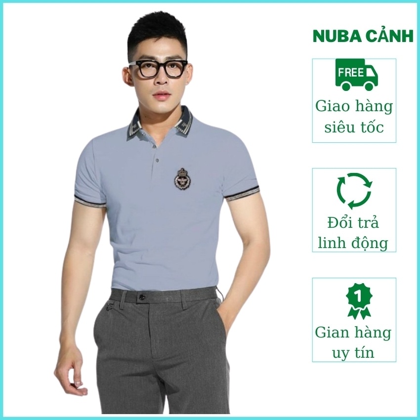 Áo thun nam cổ bẻ cao cấp phong cách hàn quốc, áo phông AT 58