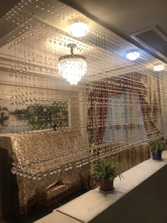 Rèm pha lê hạt trơn các màu