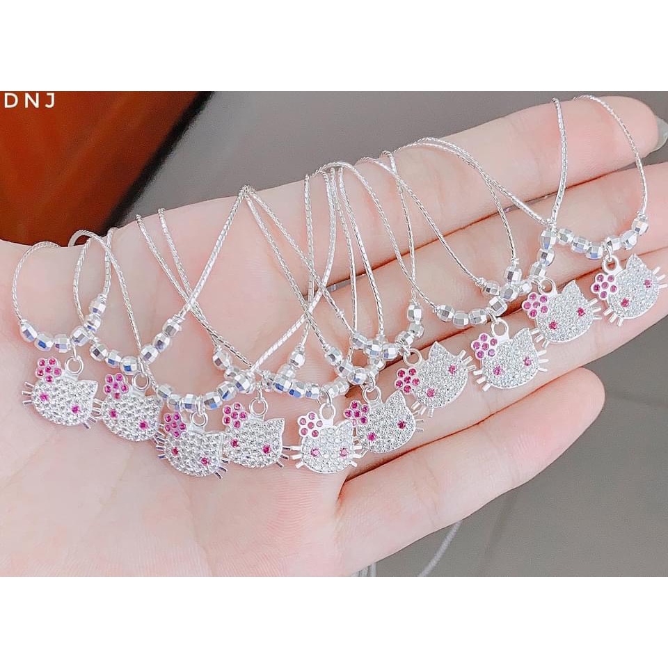 Dây chuyền bạc cho bé mèo kitty liền mặt - Kho sỉ bạc Nhất Linh