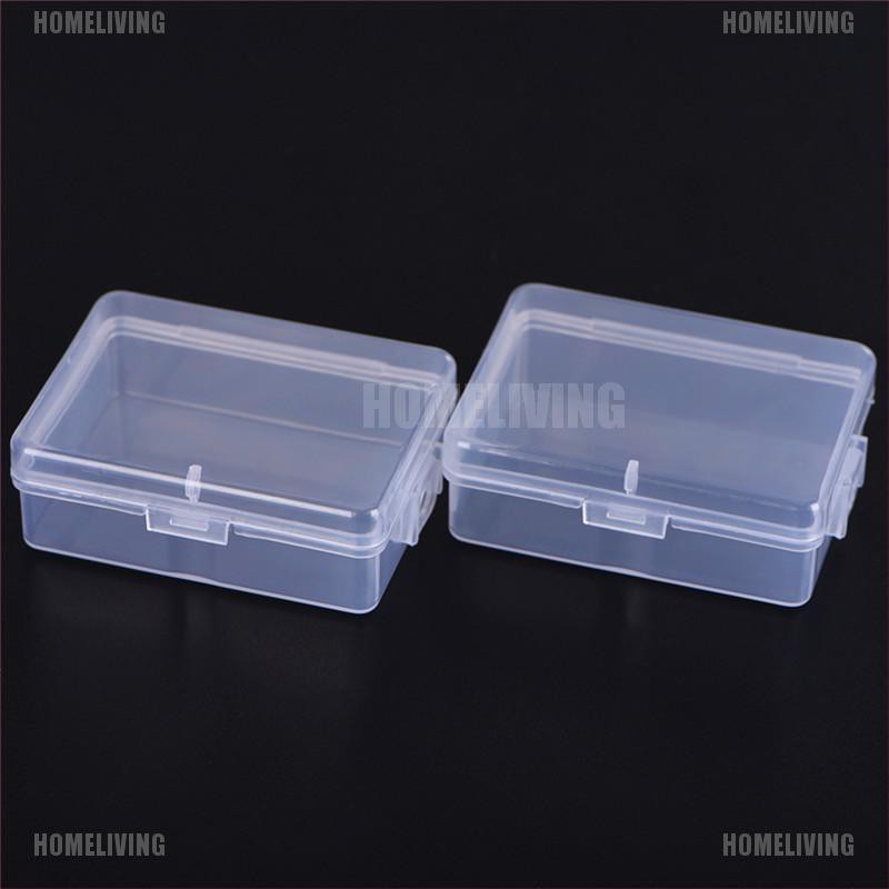 Set 2 Hộp Nhựa Trong Suốt Hình Vuông Đựng Đồ Đa Năng