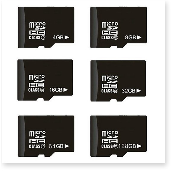 Thẻ nhớ MicroSD Class 10 Tốc độ cao (Đen) 2GB/4GB/8GB/16GB/32GB/64GB/128GB Tặng kèm Adapter