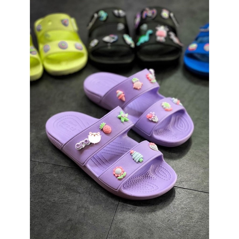 Dép quai ngang cross nam nữ, dép hai quai cross