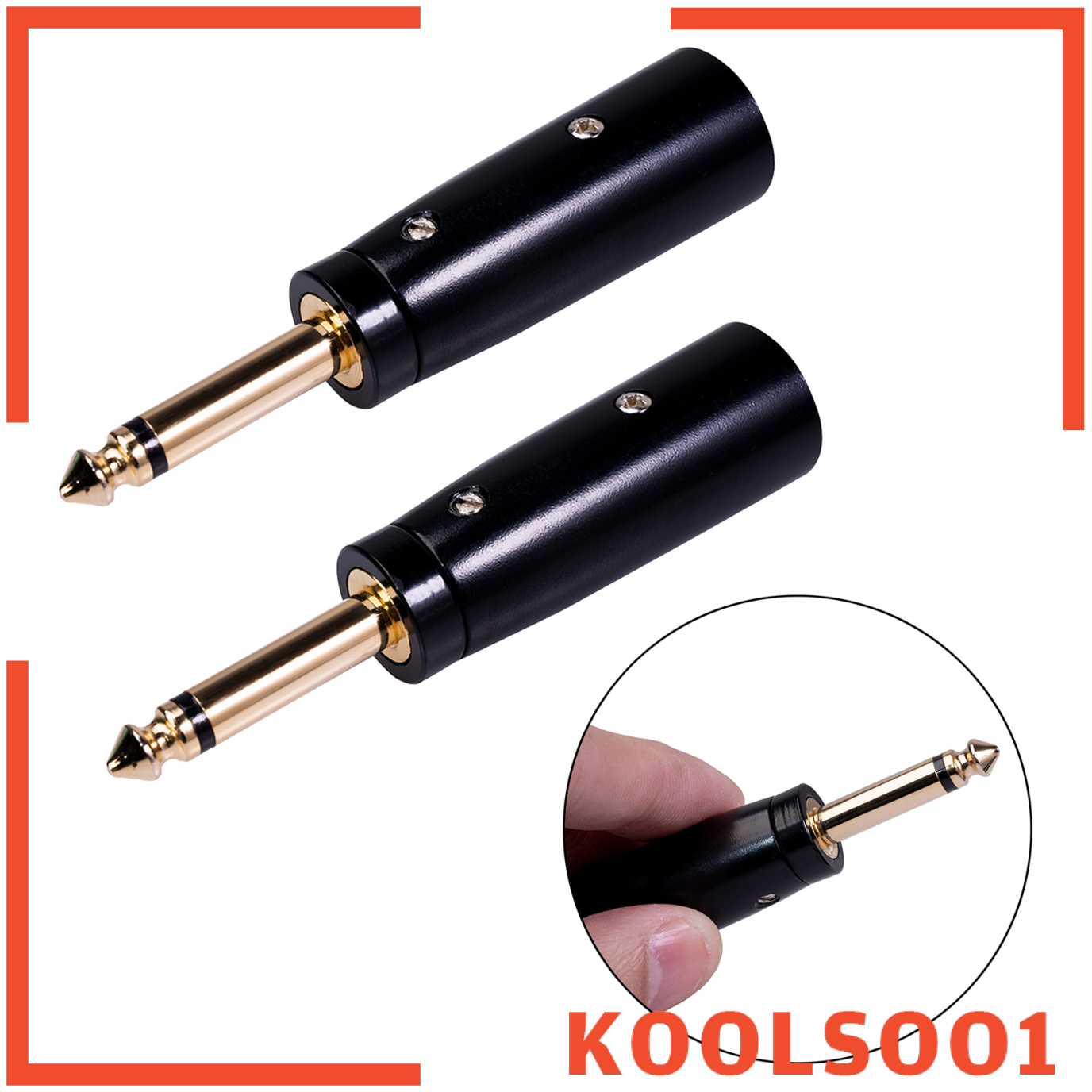 Set 2 Đầu Chuyển Đổi Âm Thanh Micro Trs 3-pin Xlr Sang 1 / 4 "6.35Mm