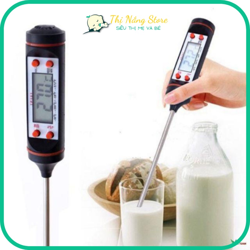 Nhiệt kế điện tử đa năng - đo nhiệt độ nước, sữa, thực phẩm. Que đo nhiệt độ nước tắm cho bé Thị Nắng Store