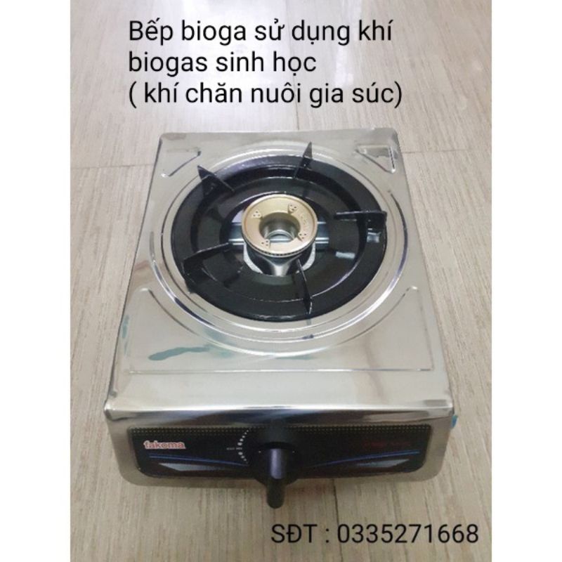 Bếp bioga đơn inox chén đồng