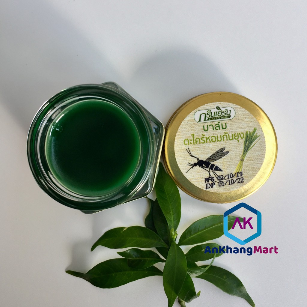 Kem chống muỗi Green Herb Balm 20g Thái Lan - An toàn cho cả trẻ nhỏ