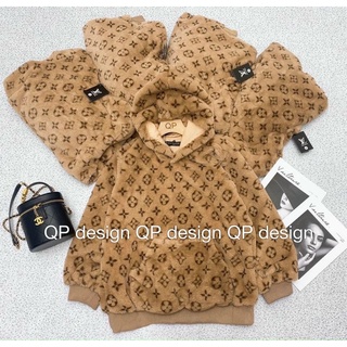 Áo hoodie LV lông thỏ