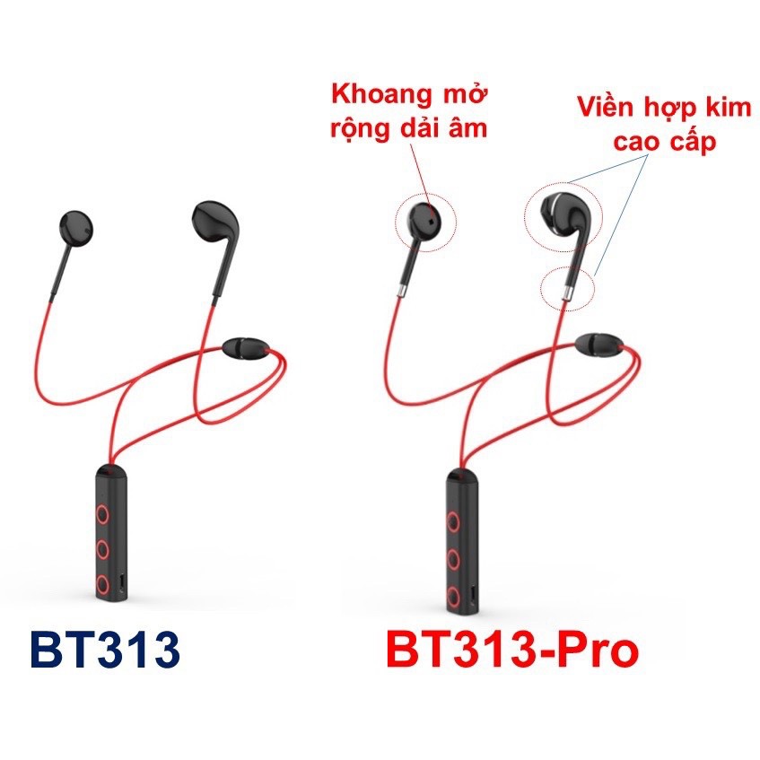 [Mã ELFLASH5 giảm 20K đơn 50K] Tai nghe bluetooth kháng nước BT313-Pro âm thanh đỉnh