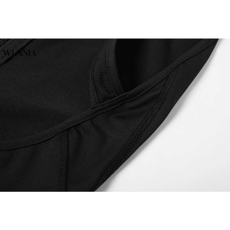 Áo liền quần Thể Thao Sát Nách Ôm Dáng Phối Khóa Kéo Hở Lưng Quyến Rũ Cho Nữ