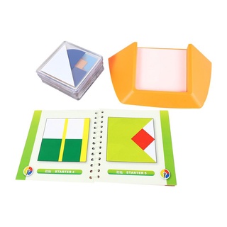 100 Challenge Color Code Puzzle Games Tangram Jigsaw Board Toy