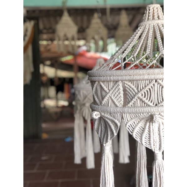Đèn trang trí sợi macrame