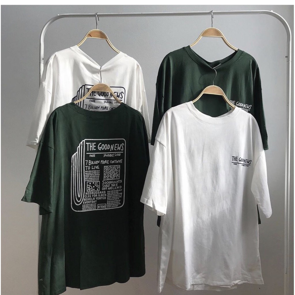Áo Thun THE GOOD NEWS 2 Màu Ulzzang Unisex 1hitshop | BigBuy360 - bigbuy360.vn