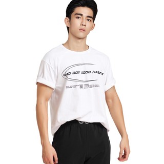 Áo thể thao cotton cao cấp dáng oversize GOS BAD BOY - TRẮNG