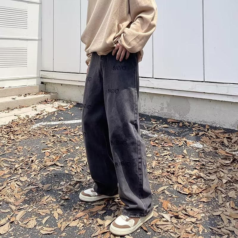 Quần jeans In Chữ Thời Trang Cá Tính Cho Nam Size S-3XL