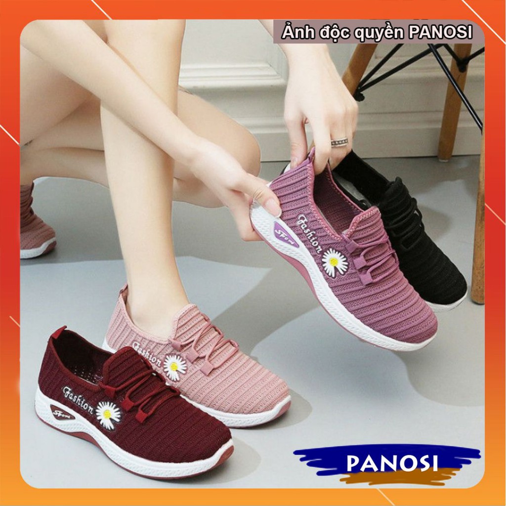 [XẢ KHO] Giày thể thao nữ đi bộ giá rẻ đế mềm êm chân chất co giãn thoáng khí đính hình hoa cúc - Mã TT195 | WebRaoVat - webraovat.net.vn