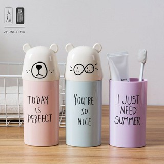 Hộp đựng bàn chải kem đánh răng dao cạo hình con mèo dễ thương bằng nhựa nhỏ gọn đi du lịch youngcityshop 30.000