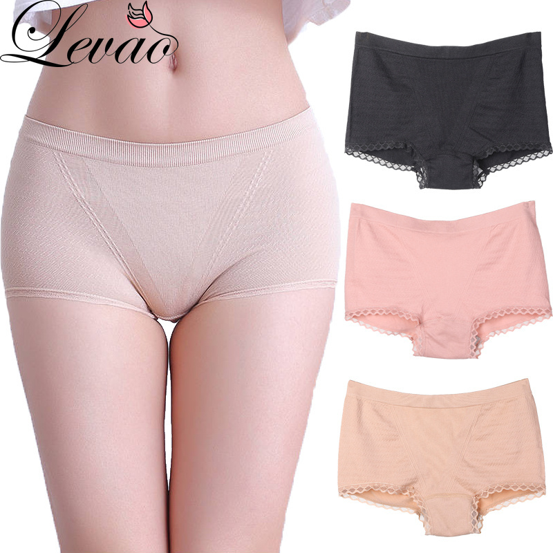 Quần lót boxer LEVAO hông co giãn kiểu eo giữa tránh lộ bụng tiện dụng cho nữ