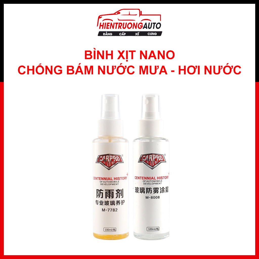 Bình Xịt Nano Chống Bám Nước Mưa - Hơi Nước CARPRO Dung Tích 100 ML - HT08