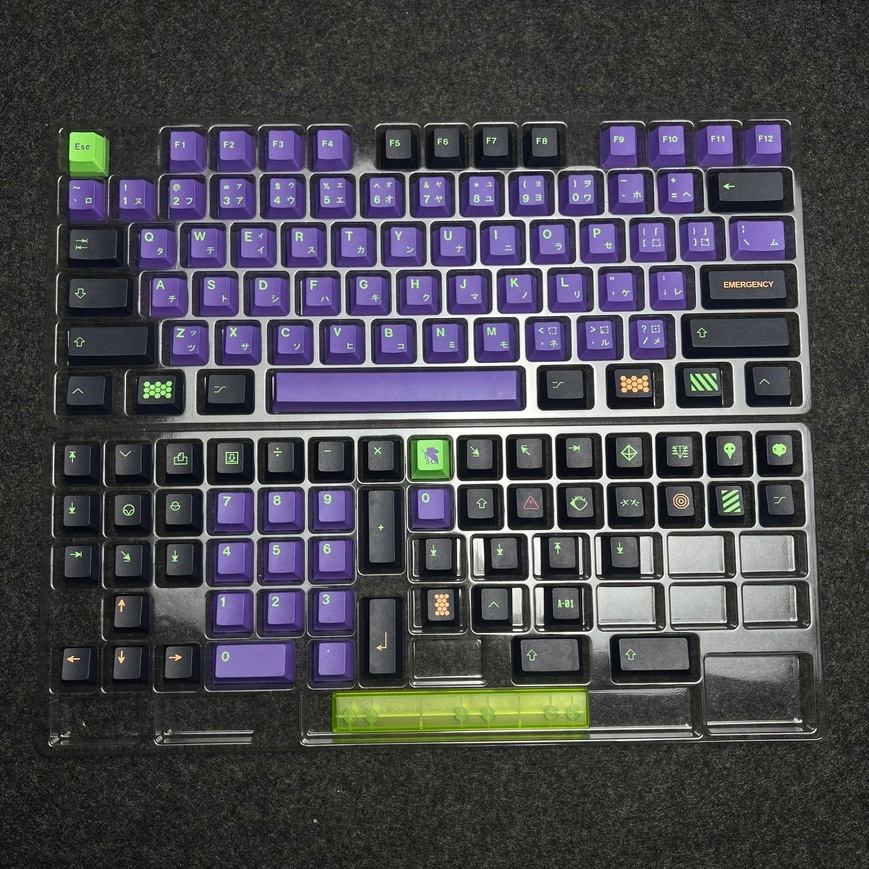 129 Phím Mecha-01 Keycap Cherry Profile EVA Anime PBT Dye Sub Bàn phím cơ học Keycap