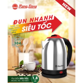 [Chính Hãng] Ấm siêu tốc đun nước Rạng Đông 1,8L siêu bền, cách điện an toàn, inox 304 [Sale off]