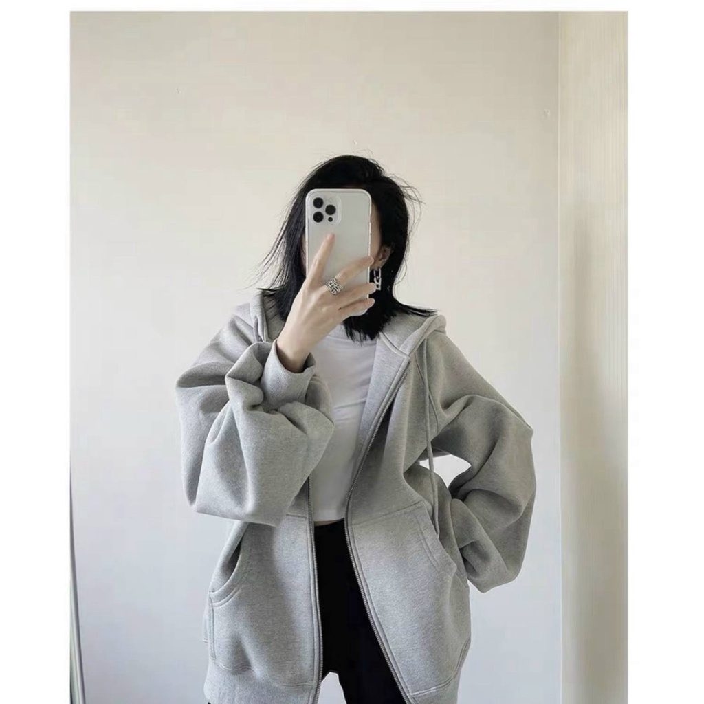 ÁO Nỉ mũ to hàng hot khoác nỉ trơn hoodies nỉ from rộng cực phẩm việt của phái đẹp