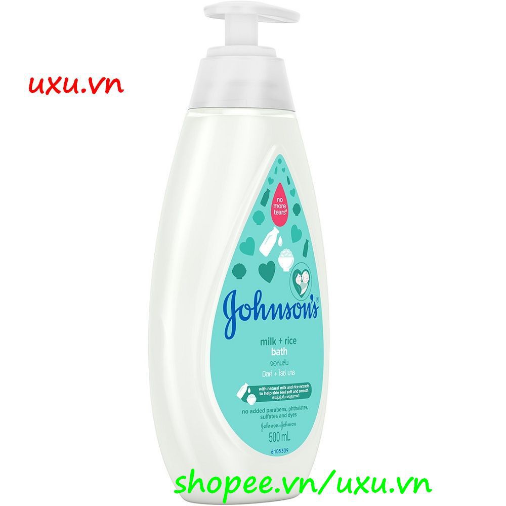 Sữa Tắm 500ml Johnsons Baby Bath Milk + Rice Chứa Sữa Và Tinh Chất Gạo, Với uxu.vn Tất Cả Là Chính Hãng.