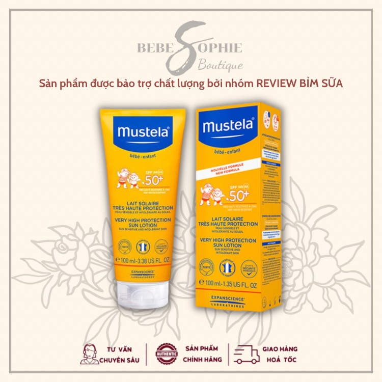 Kem chống nắng Mustela SPF 50+ dịu nhẹ cho bé từ sơ sinh - Date Mới Nhất