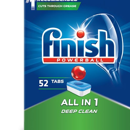 VIên Rửa Bát Finish All in 1 - hộp 52 Viên Dùng Cho Máy Rửa Bát