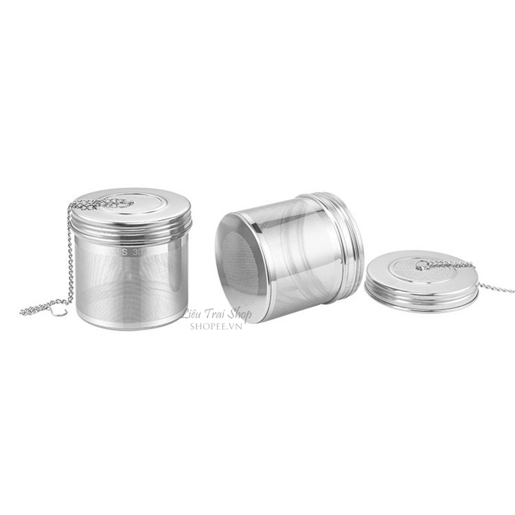 Túi lọc trà inox size lớn giỏ lọc gia vị tái sử dụng