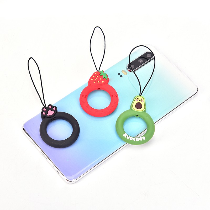 Dây Đeo Điện Thoại Bằng Silicon Hình Hoạt Hình 3D Chống Thất Lạc