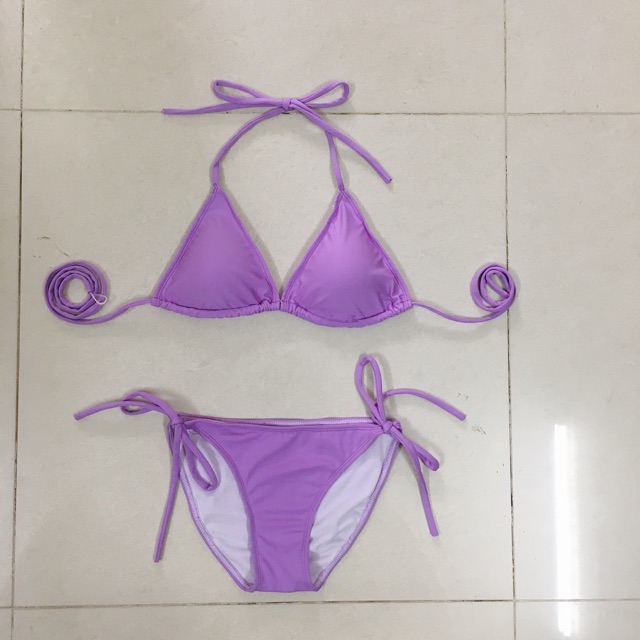 [HÀNG HOT] Set bikini tam giác tím cực hot