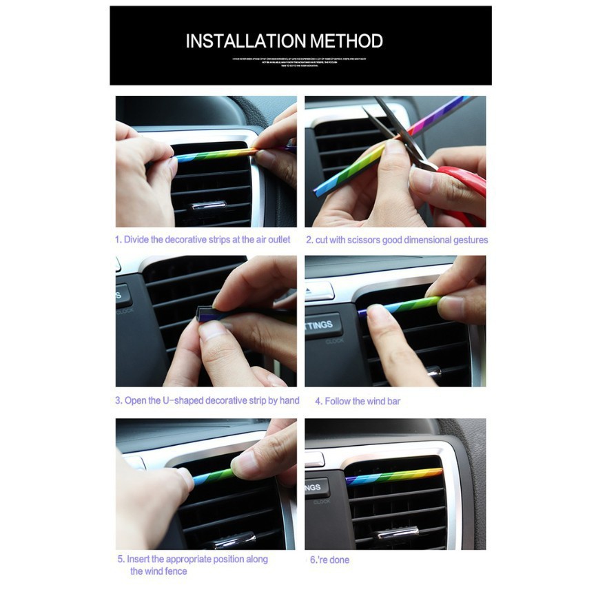 10 Dây Viền Trang Trí Ống Điều Hòa Xe Hơi