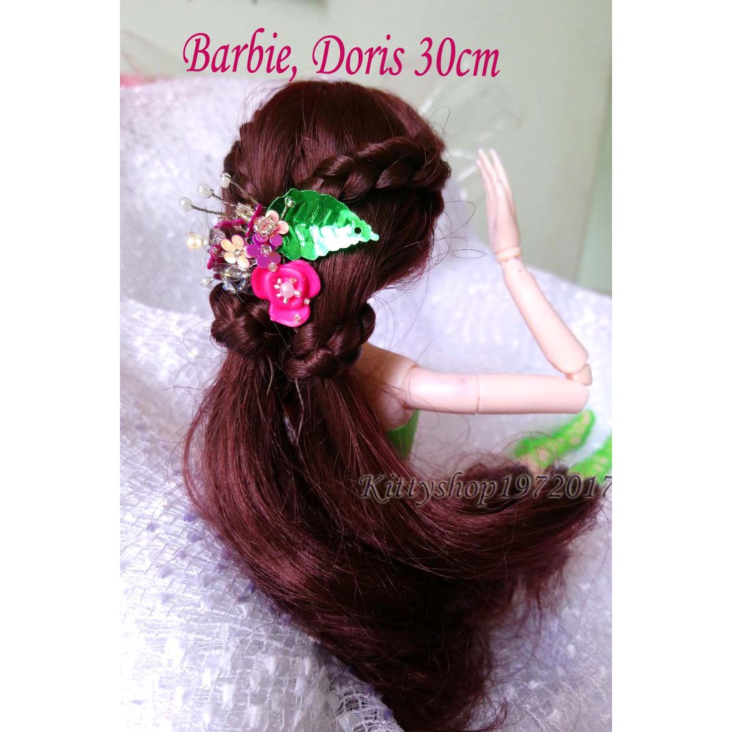 Trâm hoa cài tóc 7cm x 7cm -  trang sức cho búp bê