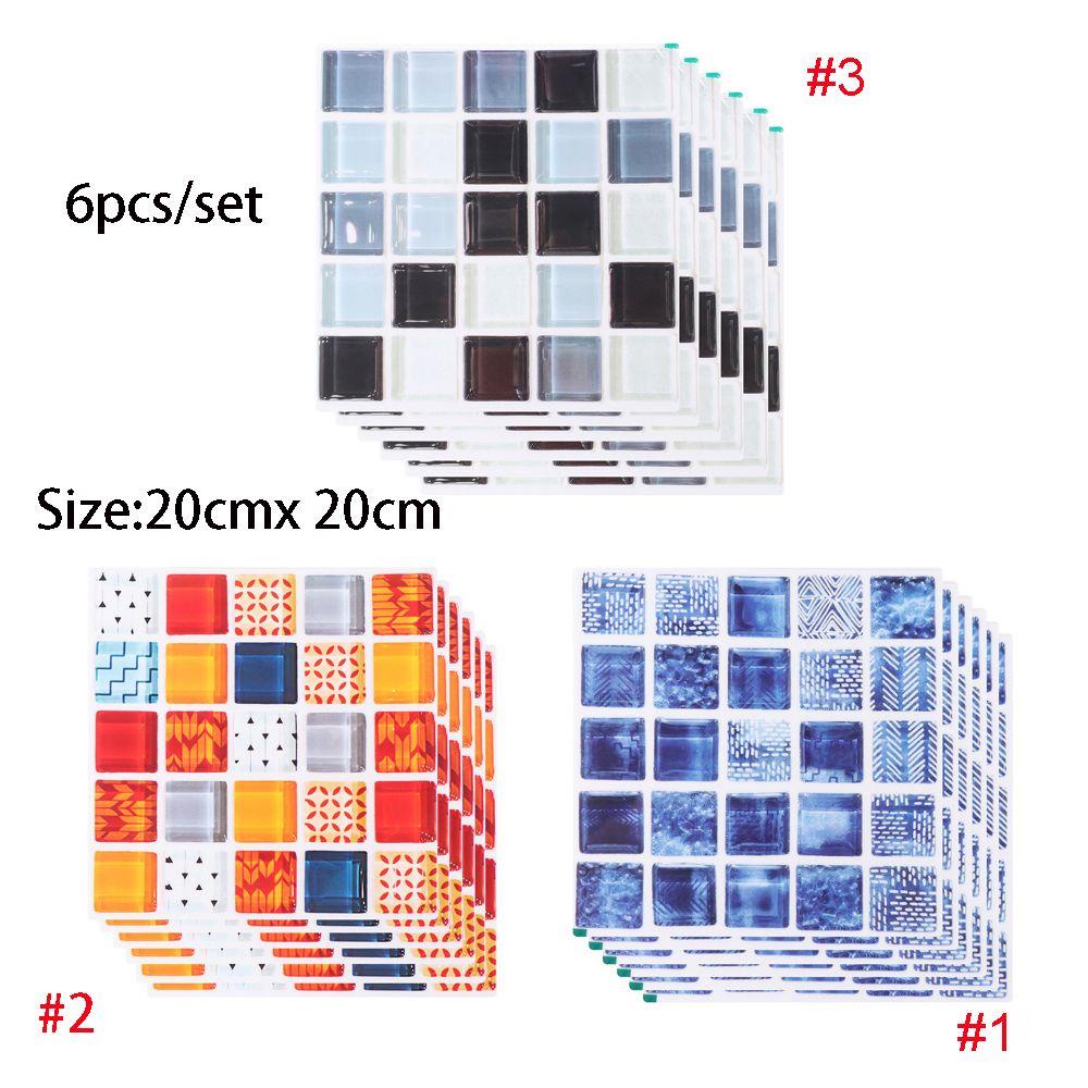 Set 6 Miếng Dán Tường Giả Gạch 3D Trang Trí Nội Thất