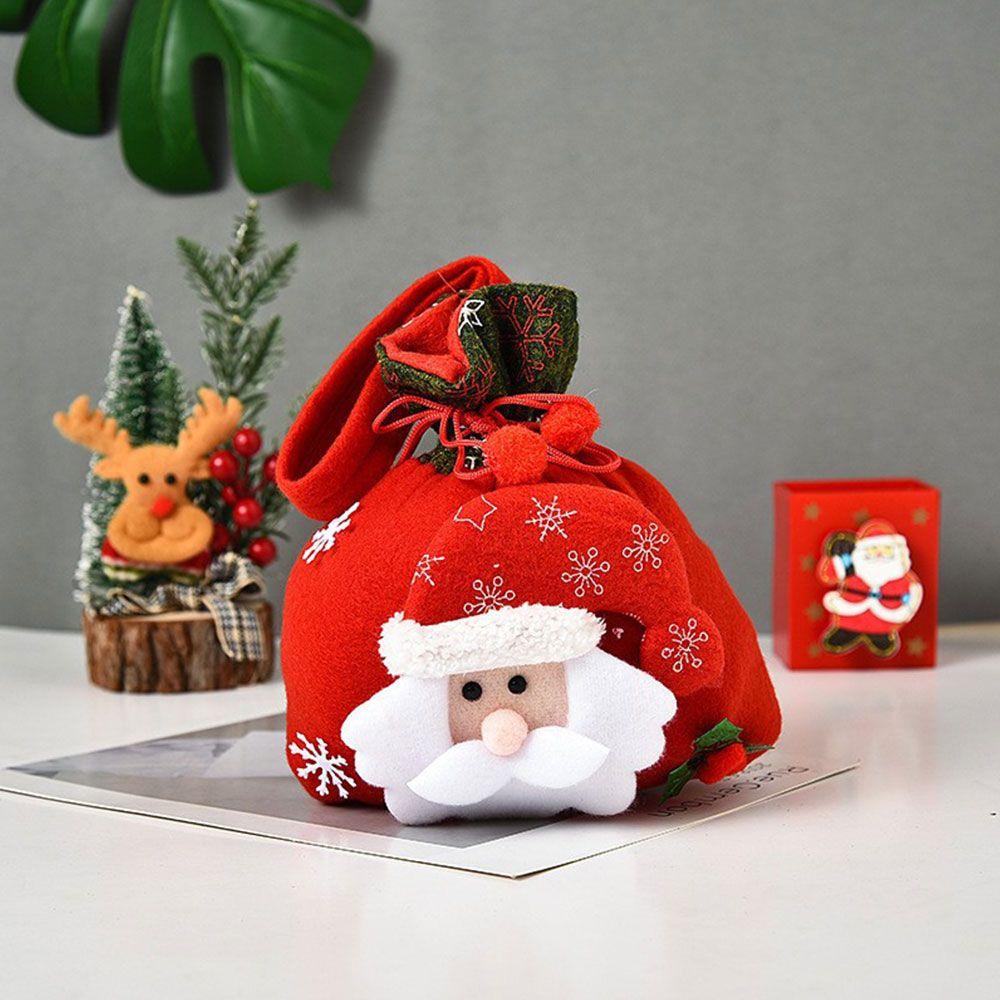 PINEVN Túi Dây Rút Đựng Kẹo Hình Ông Già Noel