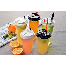 Cốc trà sữa Royal tea tim 500ml -700ml tặng kèm ống hút