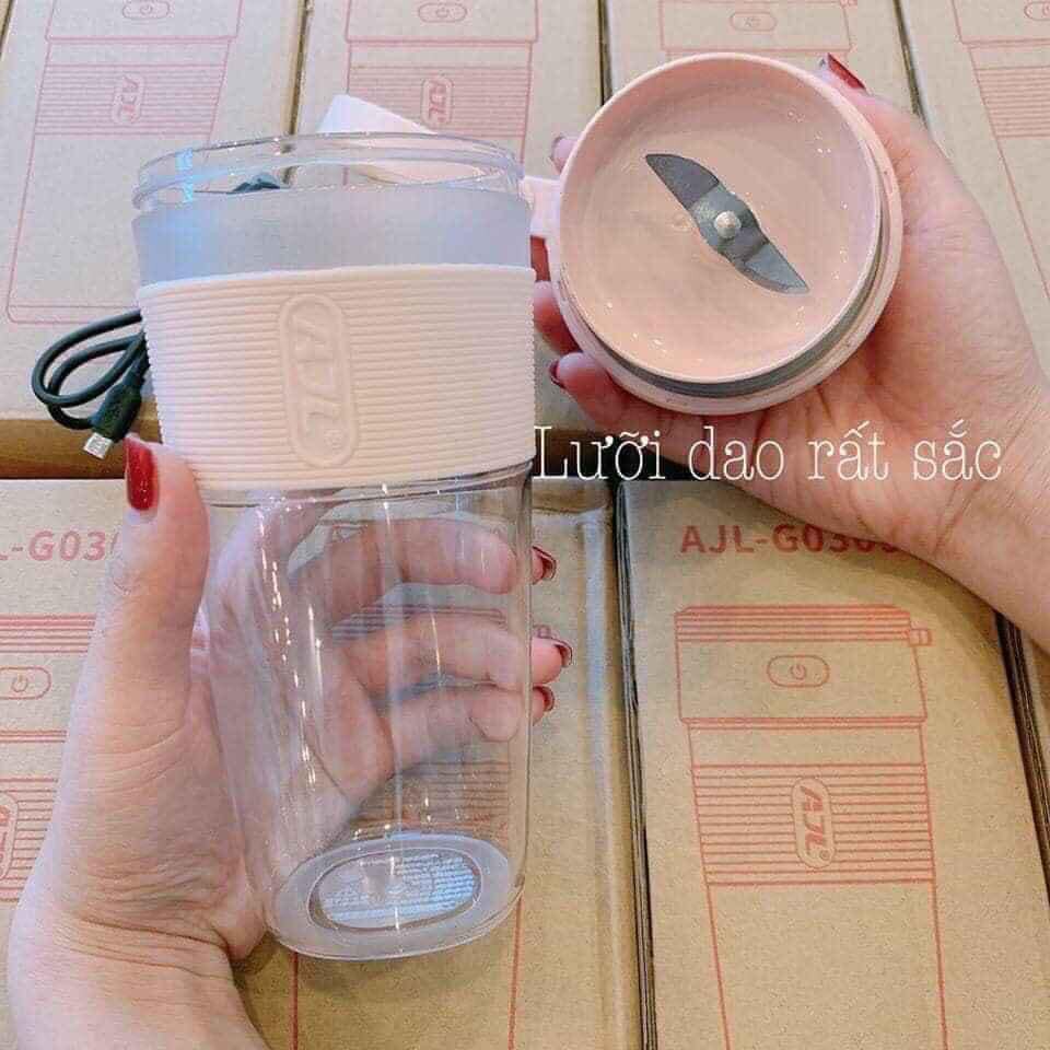 Máy xay sinh tố cầm tay làm ly đựng đồ uống 300ml Kt 90x188mm (ảnh thật)