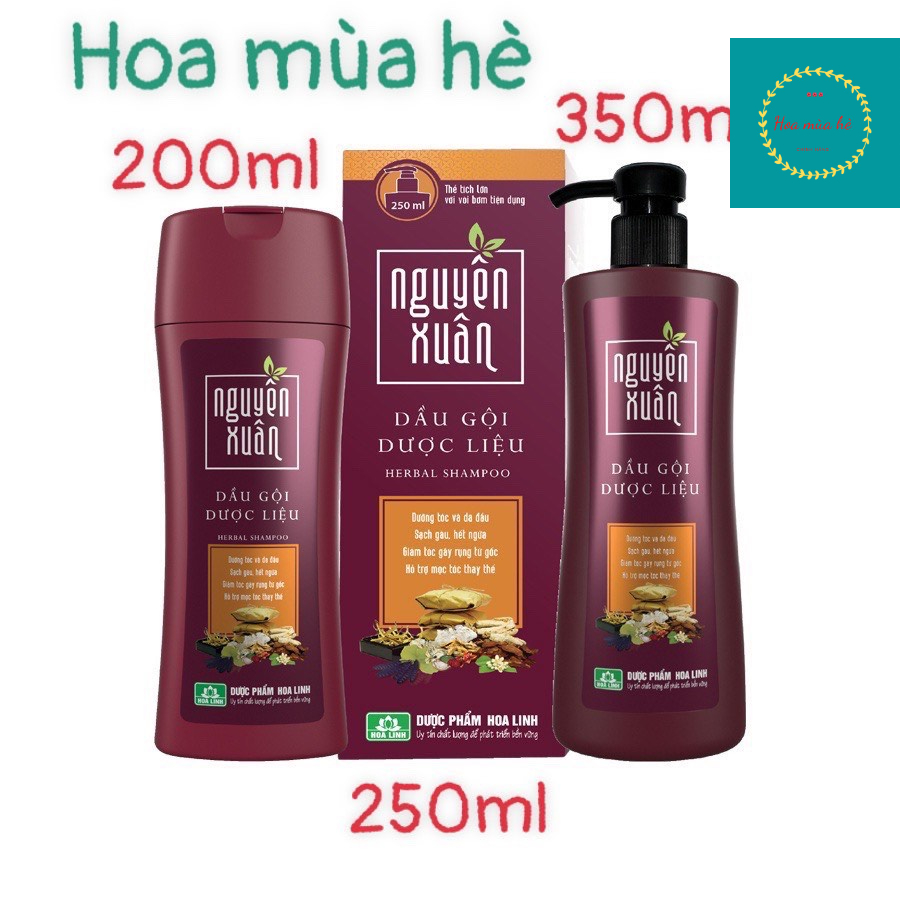 Dầu gội Dược liệu Nguyên Xuân Đỏ dành cho tóc thường có thể tích 200ml / 250ml / 350ml