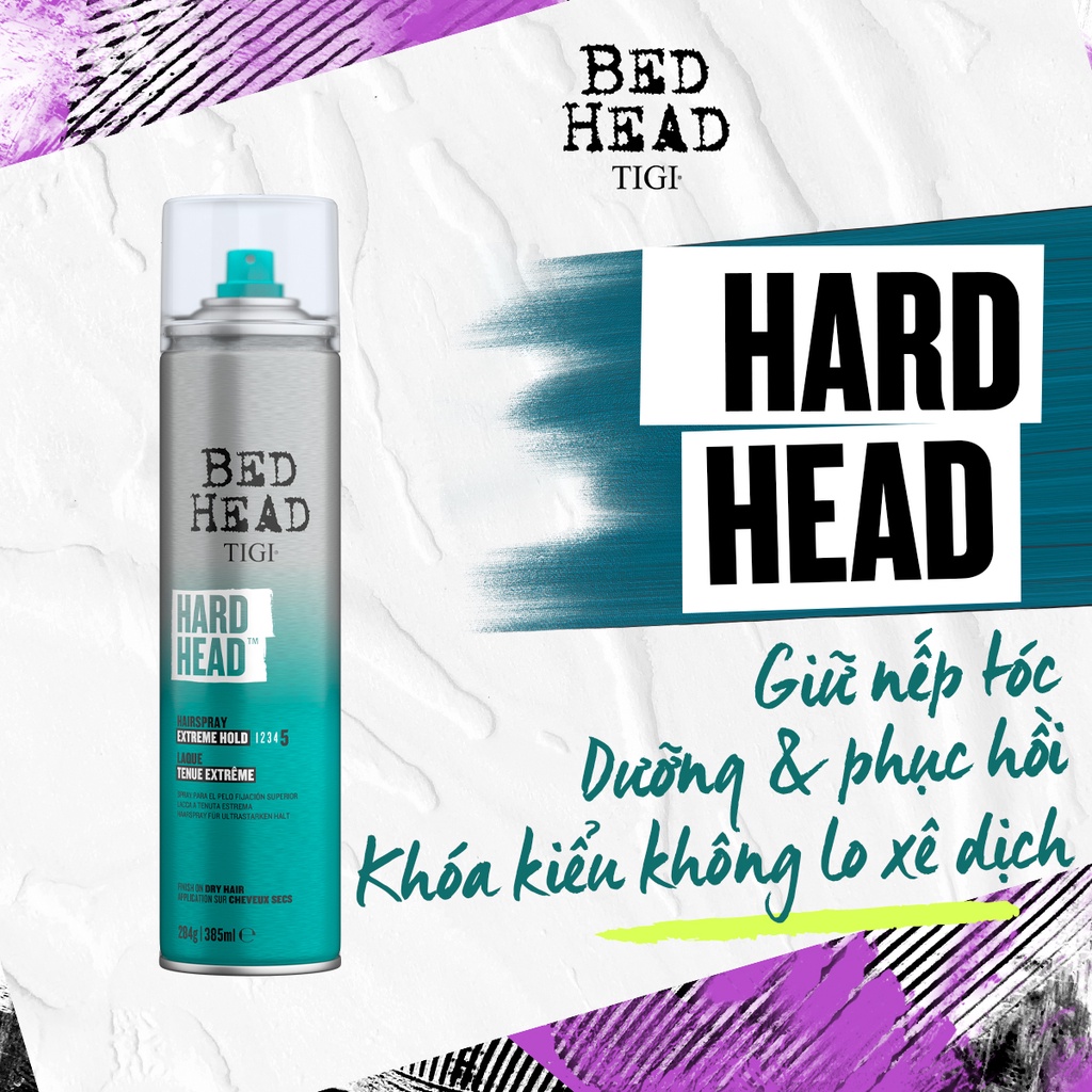 Gôm Xịt Giữ Nếp Siêu Cứng Tigi Bed Head Hard Head