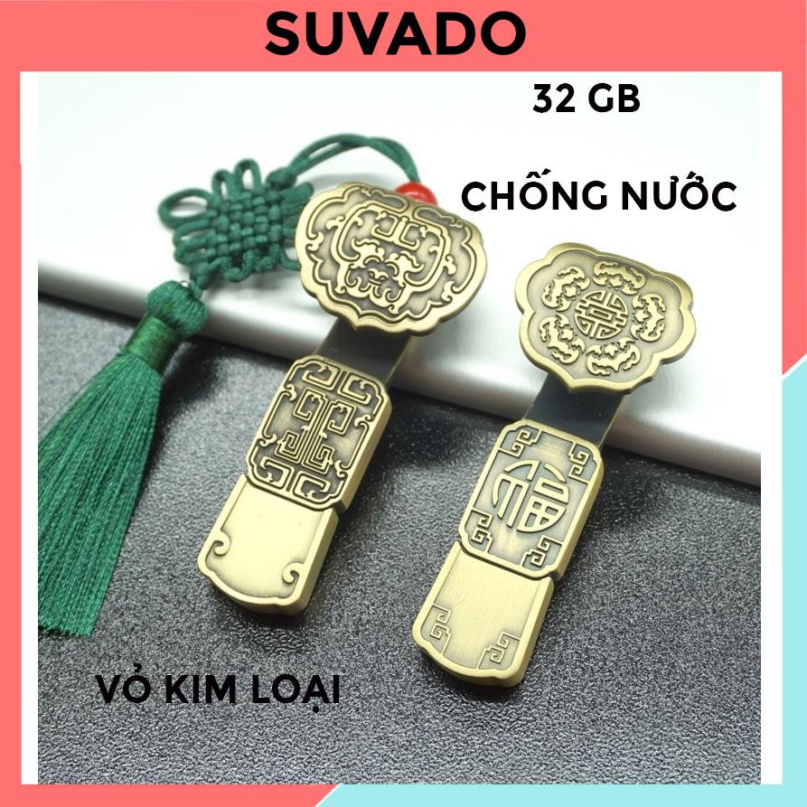 Usb 32gb Phong Thủy Cổ Trang Như Ý Cát Tường chống nước Bằng Đồng Chạm Khắc Mang Lại Tài Lộc Quyền Lực Và Địa Vị SUVADO