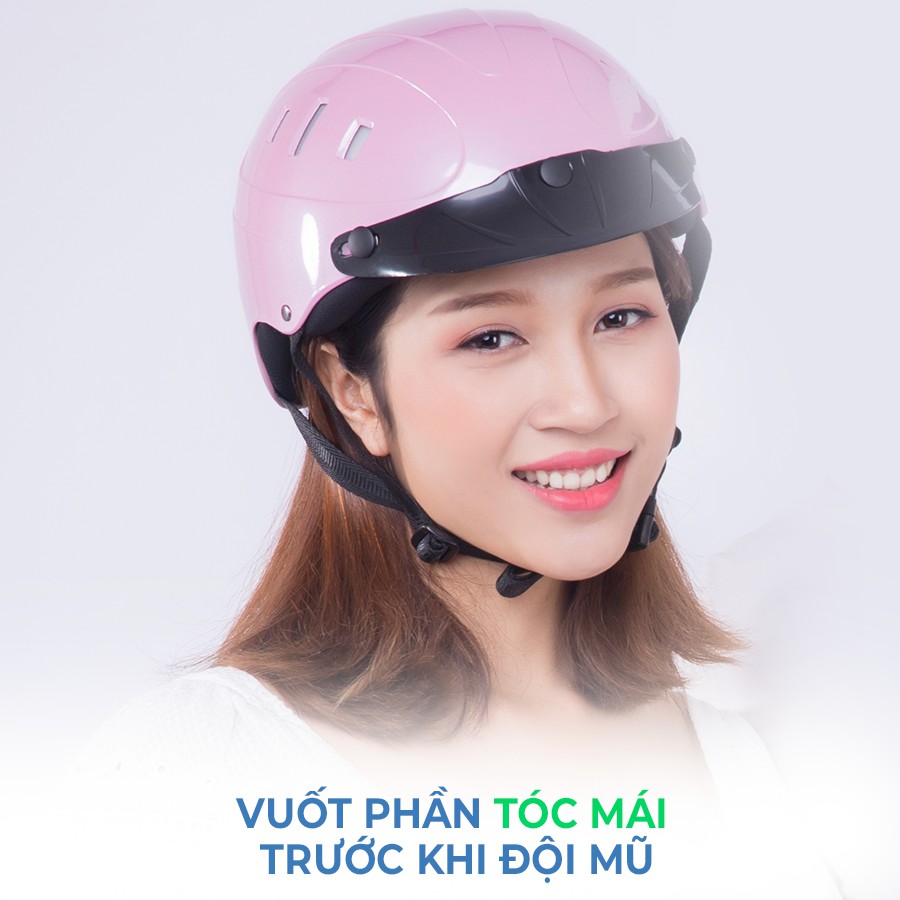 Mũ bảo hiểm nửa đầu Protec Rosa RLW đơn màu - Size L, an toàn, thời trang