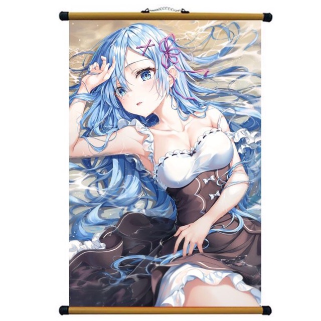 Tranh treo tường anime re: zero ramrem, ảnh treo Rem