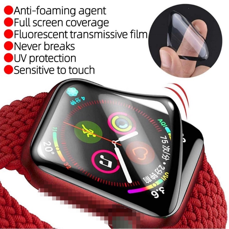 Kính Cường Lực HD 9D HD Dành Cho Đồng Hồ Thông Minh Apple Watch Ultra 8 7 45mm 41mm 8 i-Watch 6 5 3 se 49mm 44mm 40mm 42mm 38mm