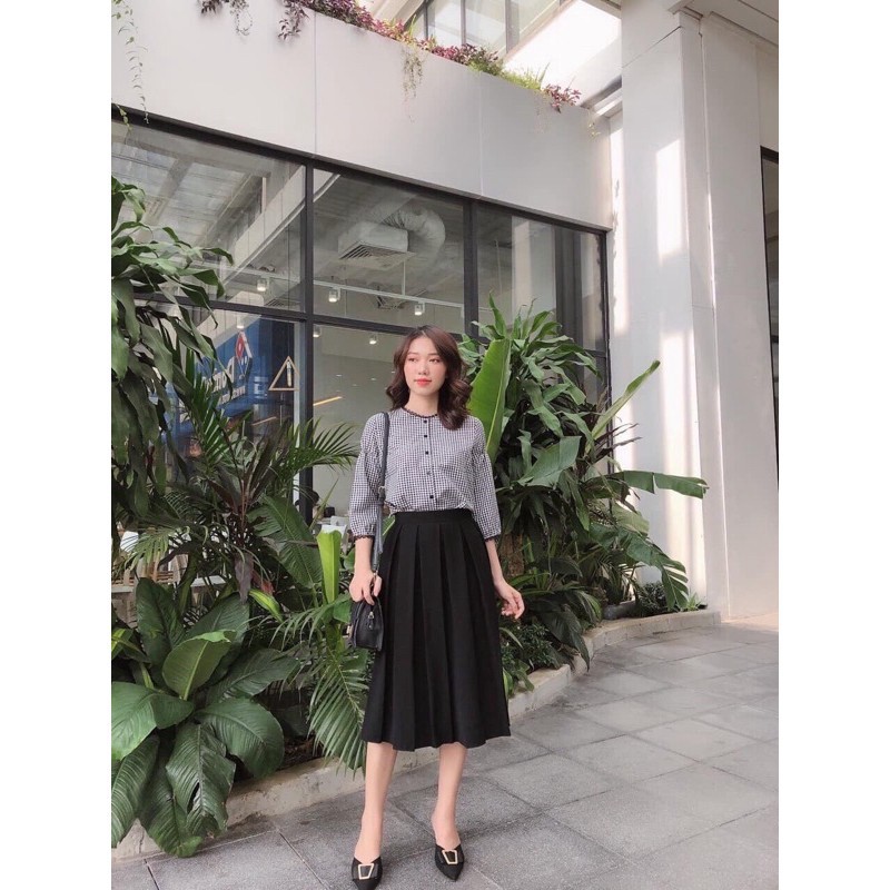 Chân váy xếp ly dài công sở | BigBuy360 - bigbuy360.vn