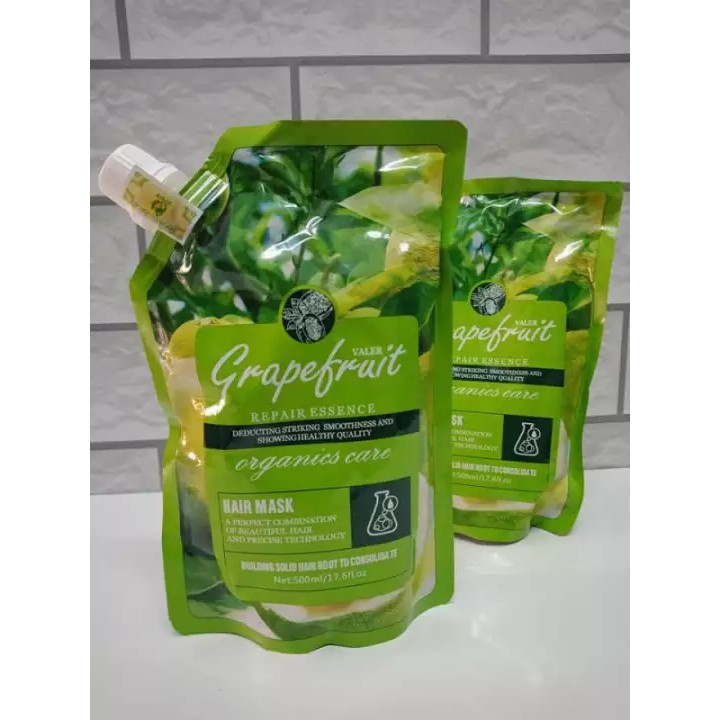 Ủ Tóc Hấp Dầu Bưởi Valer Grapefruit 500ml dạng túi chất kem làm tóc suôn mượt | BigBuy360 - bigbuy360.vn