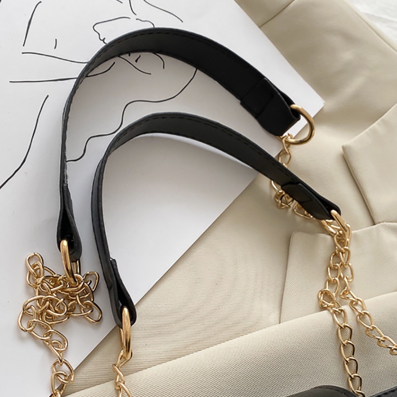 Túi xách IELGY hình vuông nhỏ đeo chéo vai phối dây xích bề mặt lưới