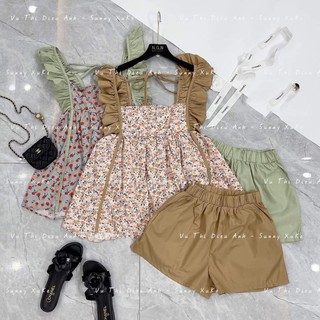 set bộ đùi hoa nhí pha tay bèo
