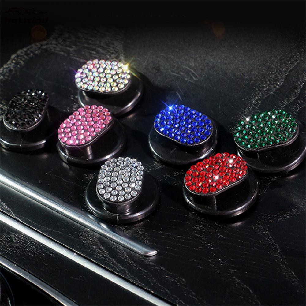 Hw Móc Treo Kính Mát Hình Tròn Đính Đá Trang Trí Nội Thất Xe Hơi