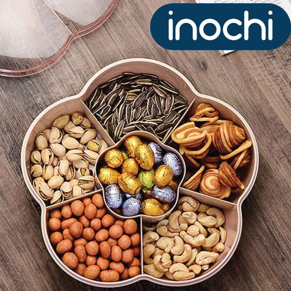 Khay đựng mứt - Bánh kẹo Inochi cực xinh - Nhựa nguyên sinh kháng khuẩn (Ag+) cao cấp, không độc hại